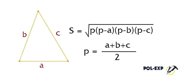 Если треугольник не прямой, то рассчитать его площ
